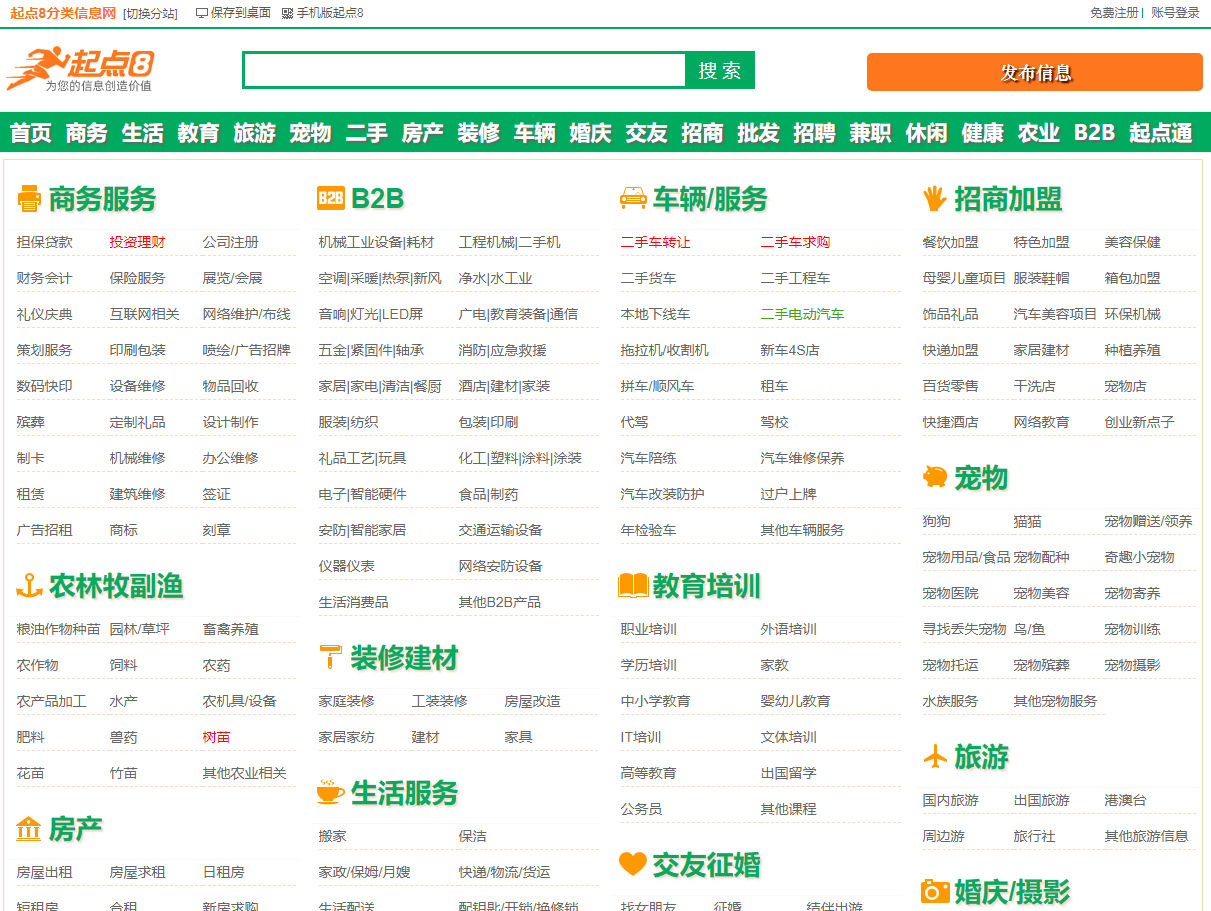 起點8-分類信息網